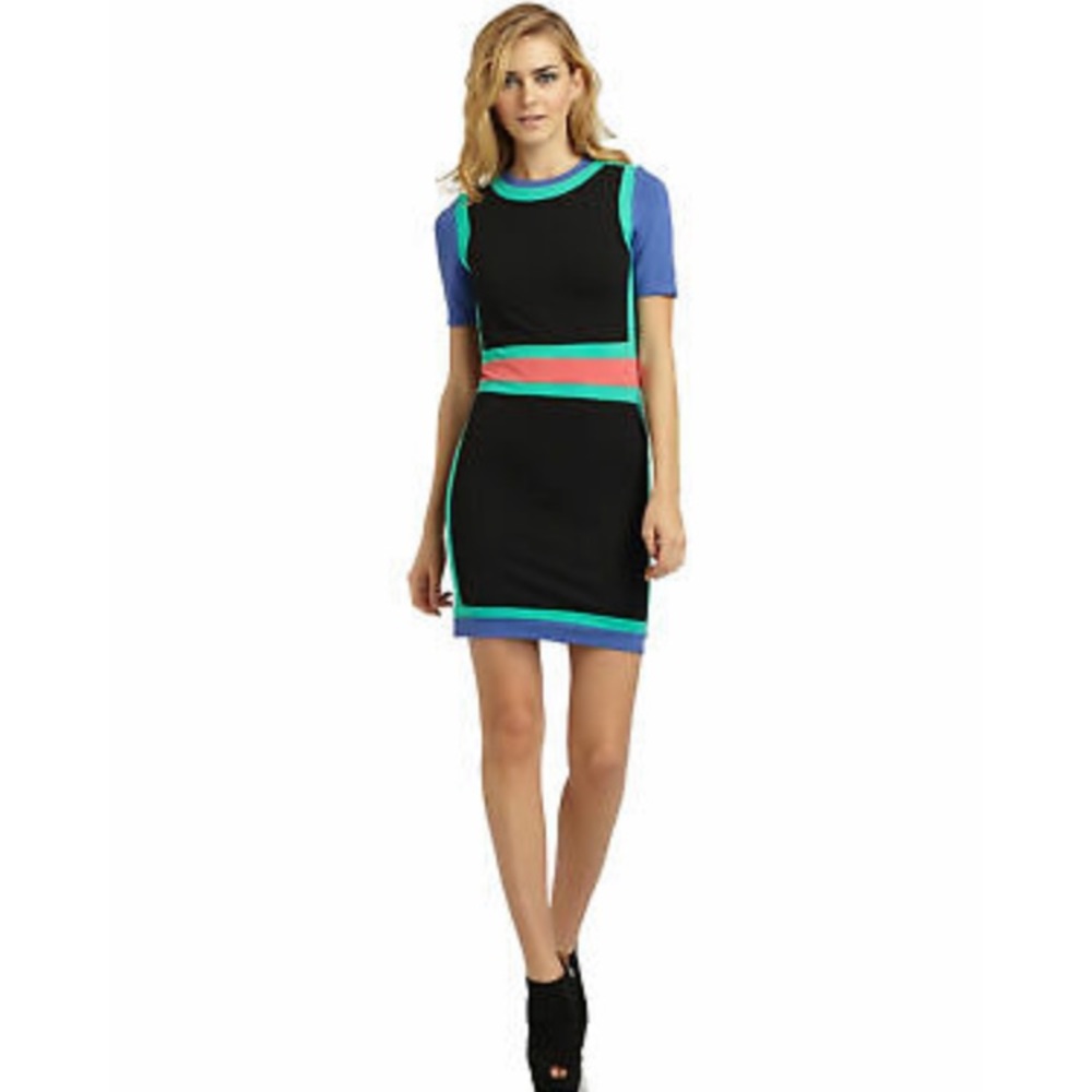 🖤RED SAKS FIFTH AVE🖤COLOR-BLOCKED DRESS🖤